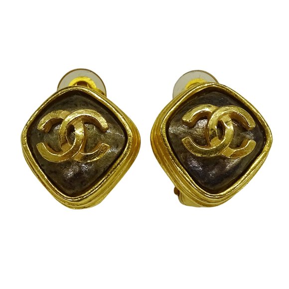CHANEL Women's Earrings, Brand GP Coco Mark Gold, 97A, for Both Ears - Picture 1 of 10